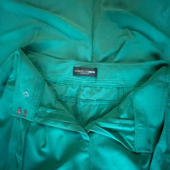 Gabrielle  Union Elegant Green Women's Pants - Picture 6 of 6